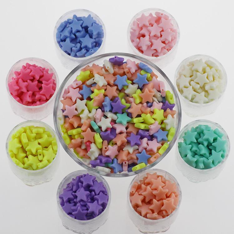 

14MM Flat Pentagon Acrylic Beads - Spring Colors for Children s DIY Jewelry and Accessories