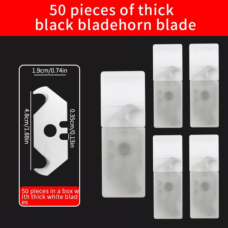 10/30/50Pcs Heavy-Duty Fast Repair Knives, Round Hook Carpet Cutter, Trapezoid Wallpaper Art Knife Blades, Renovation, Wire Stri