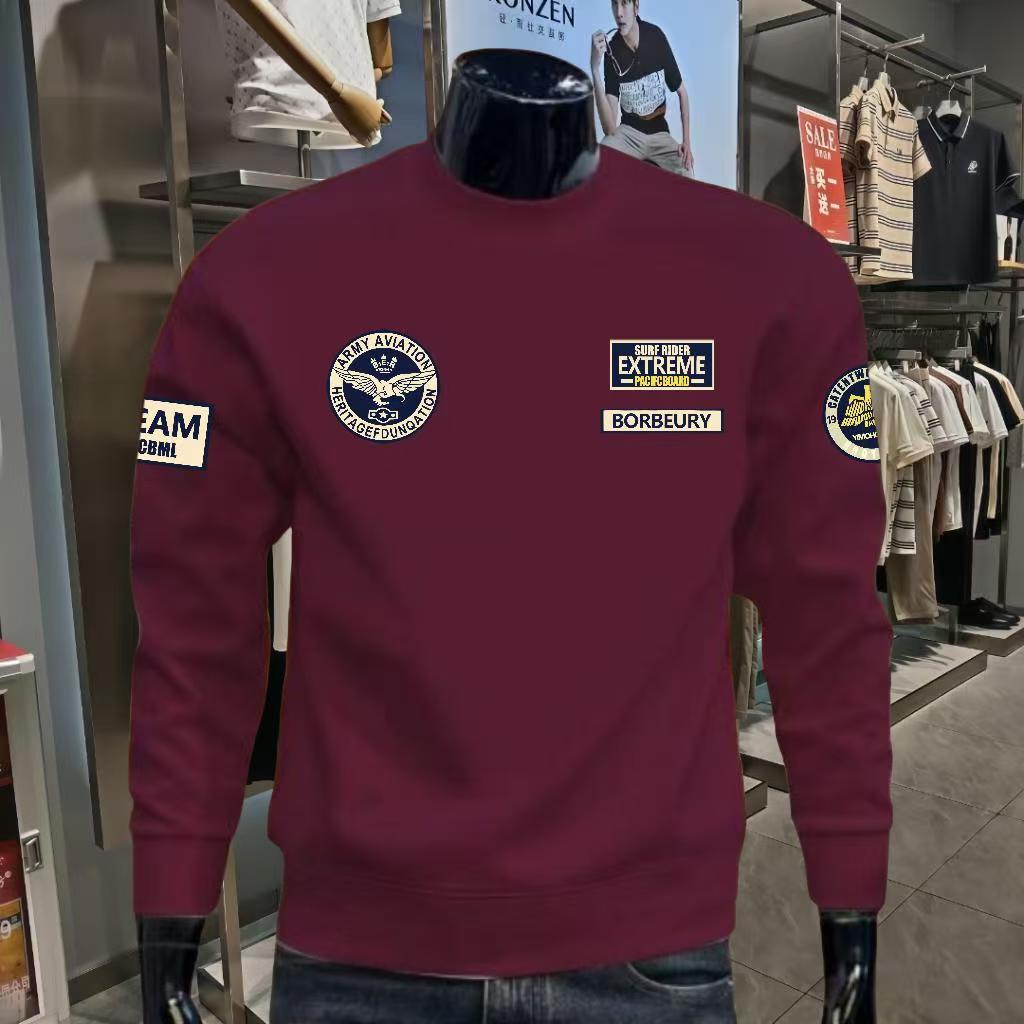 2025 Autumn/Winter Men s Slim Fit Round Neck Printed Hoodie 5XL
