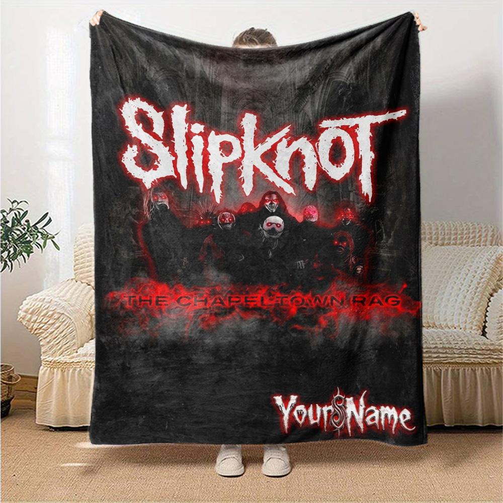 Name Individuell Slipknot Print Flanelldecke Hohe Qualität Warm Bequem Decke für Alle Jahreszeiten Perfekt für Geschenke Heimdekoration