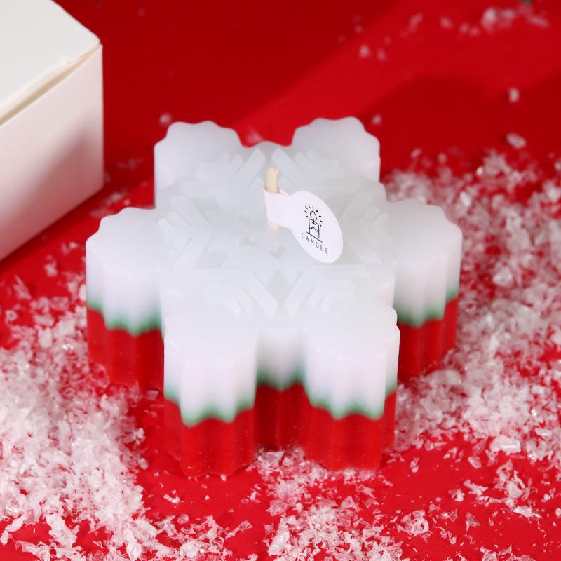 Christmas Snowflake Aroma Candle Creative Shape Fragrance Candle Souvenir Home Decoration Gift
