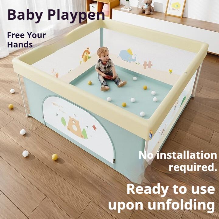 Baby fence Free installation of climbing mat guardrail on the ground Living room fence One-click folding indoor children's game park