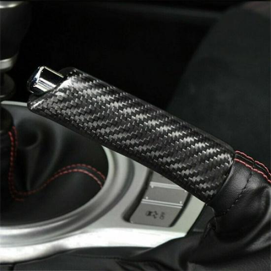 Gloss Carbon Fiber Car Interior Handbrake Cover Replace Trim For 86 Brz 2015 16