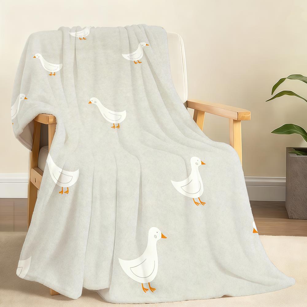 Stilvolle Gans Muster Decke Weiche Überwurfdecke für Zuhause Schlafzimmer Bett Sofa Picknick Reise Büro Ruhe Abdeckung Decke Geschenk