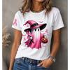 Fashion Women Halloween Pattern Print T Shirt Funny Casual O-neck Short Sleeves T-shirt Summer Female Tee Shirt
