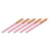 5pcs Glitter Crystal Lip Brush Round Head Portable Fiber Wool Lash Brush for Makeup