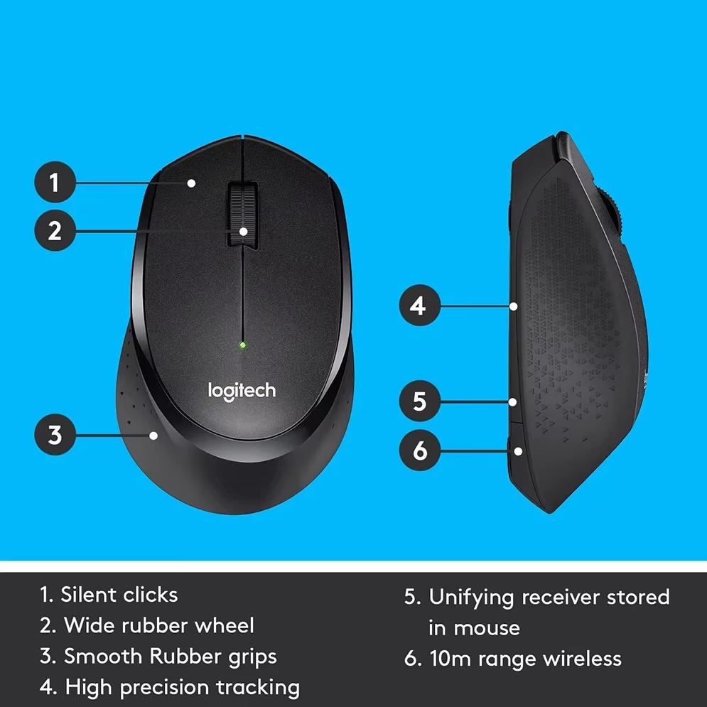 Logitech M330 Silent Mouse Wireless Mouse Office Mouse Right Hand Mouse with Wireless Micro Receiver - Random Shipment of New and Old Products