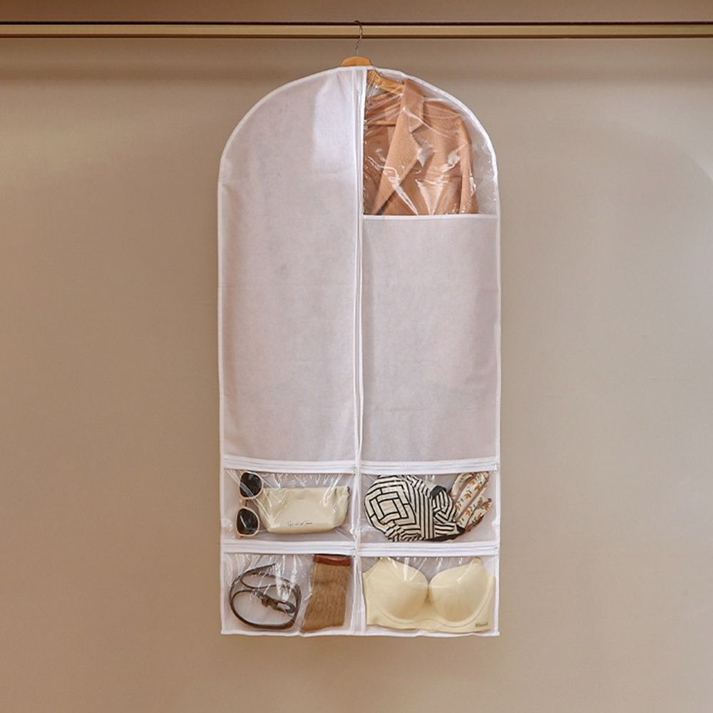 Large Capacity Wardrobe Dust Cover Reusable Wardrobe Organizer Hanging Storage Bag Garment Protector Underwear Socks Storage