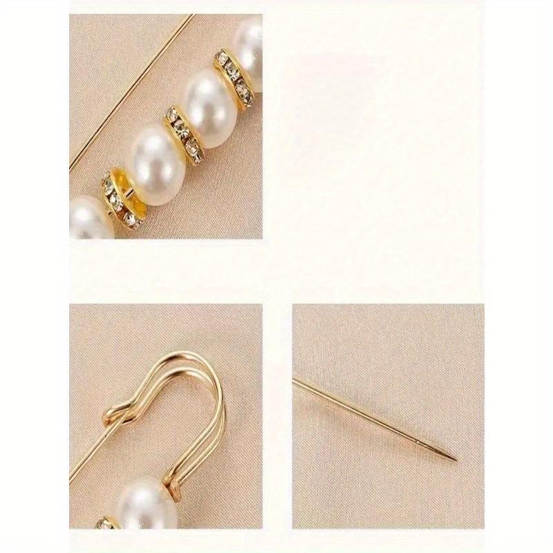 Elegant Faux Pearl Brooch, Waist Belt Clip, Dress Fastener, Hat Accessory, Scarf Pins, Clothing Buttons, Gift For Girlfriend (No Box)