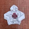 Mens Y2K Graphic Print Hooded Sweatshirt Loose Fit Zip Up Streetwear Jacket