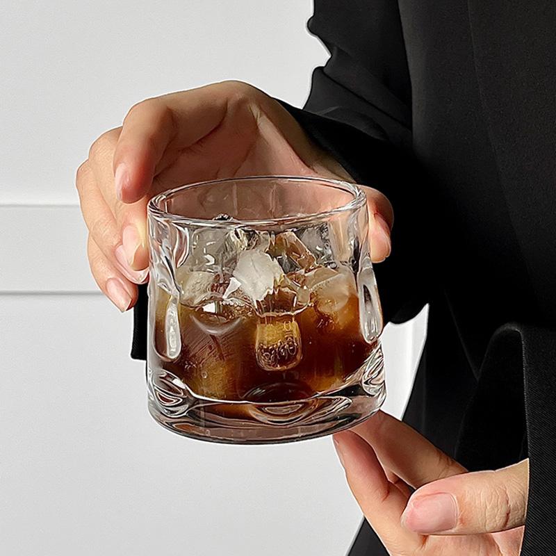 Whiskey Glass Cup for The Home Bar Beer Water and Party Cocktails Wine Brandy Cup Glassware for Cocktail Scotch Human Face Shape
