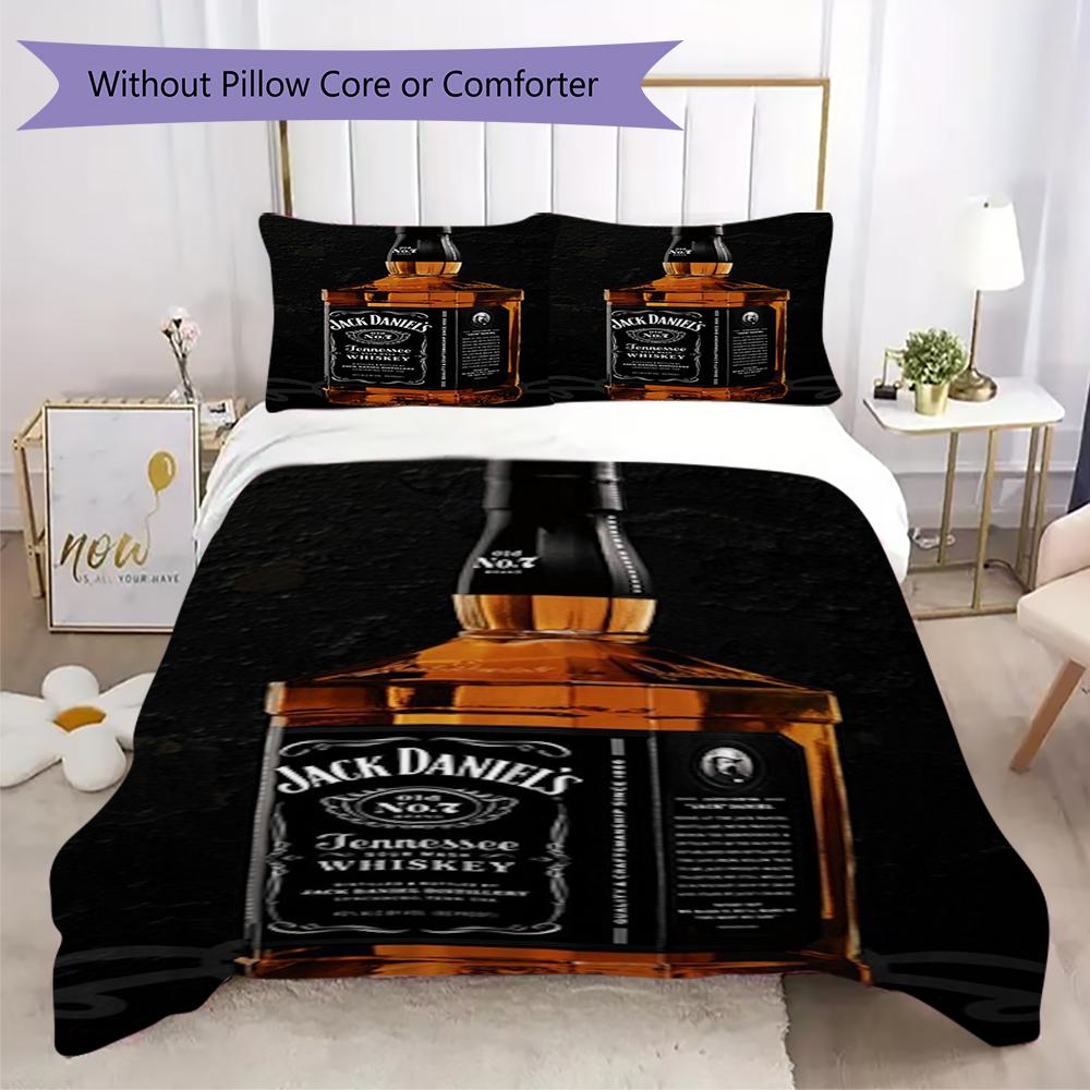 Jack Daniel'S Tennessee Whiskey Bedding Without Core 1 Duvet Cover 2 Pillowcase Without Core Bedding Set Soft And Comfortable