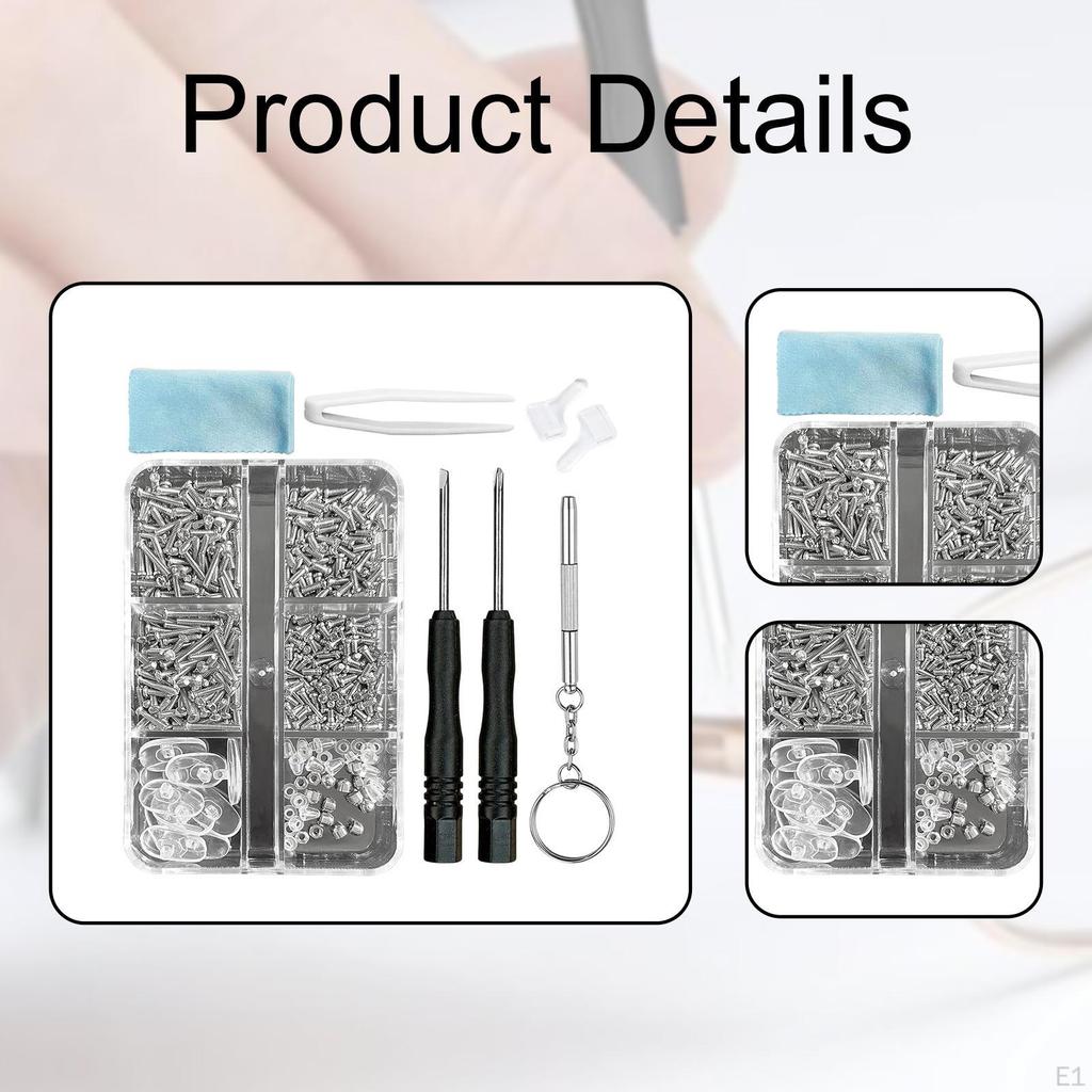 Eyeglass Repair Kit Portable Nose Pads Screws Eye Glasses Repairing Tool