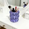 Yousheng Macaron Color Pen Holder, Cloud Pleat Design Pencil Holder, Soft Satin Compact Desktop Organizer for Pens Makeup