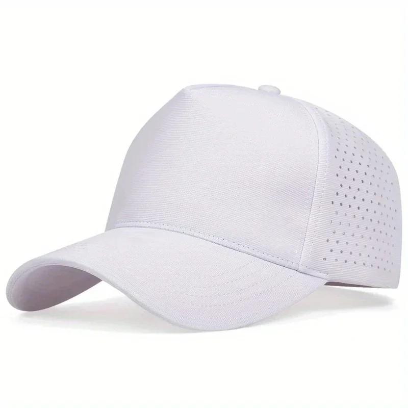 

Unisex Solid Color Personality Baseball Net Caps Outdoor Adjustable Spring and Summer Casual Sunscreen Hat белый
