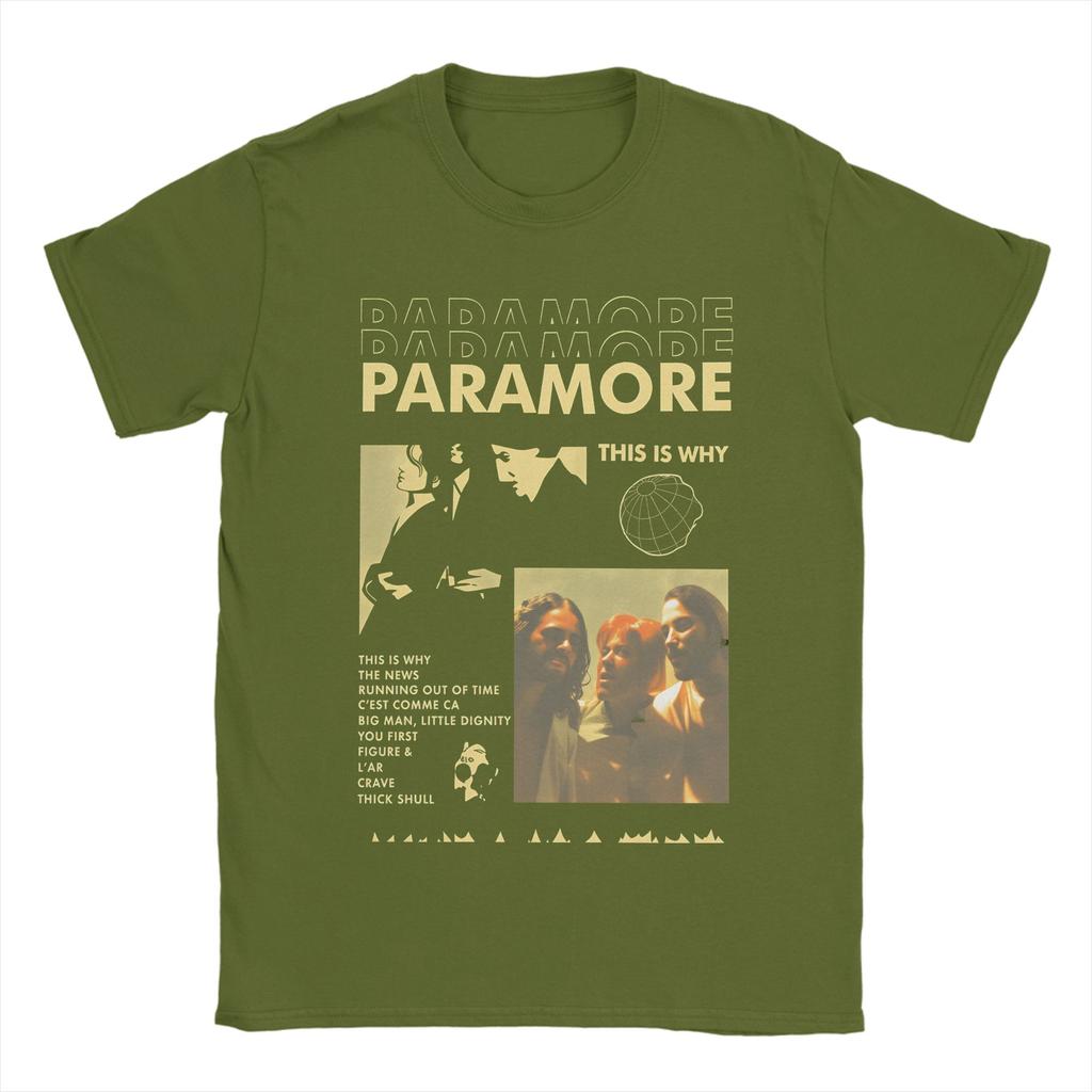Paramore Band TShirt for Men  Casual Cotton Tees Crew Neck Short Sleeve T Shirt Plus Size Tops