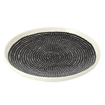 RASYMATTO Plate 25cm White/Black