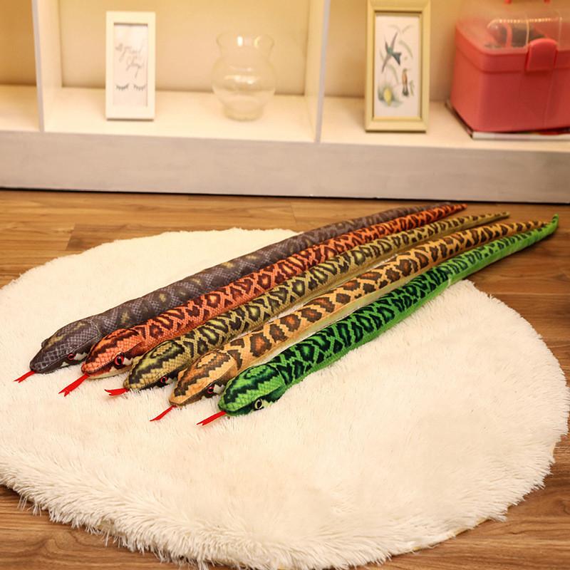 Realistic Large Snake Plush Toy For Kids Soft And Cuddly 120cm Pp Cotton Stuffed Animal