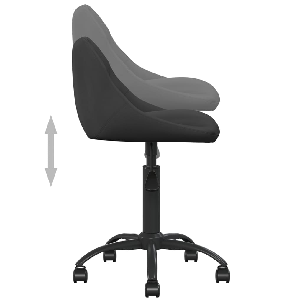 Vidaxl Dining Chair, Black, Upholstered In Velvet