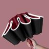 Automatic Opening And Closing Umbrella Led Lighted Fully Automatic Reverse Business Sunshade Three Folding Folding Umbrella