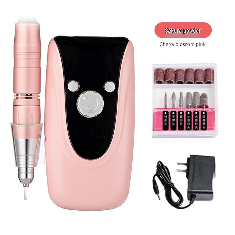 Portable Electric Nail Grinder & Cuticle Remover Tool Set вишневый розовый