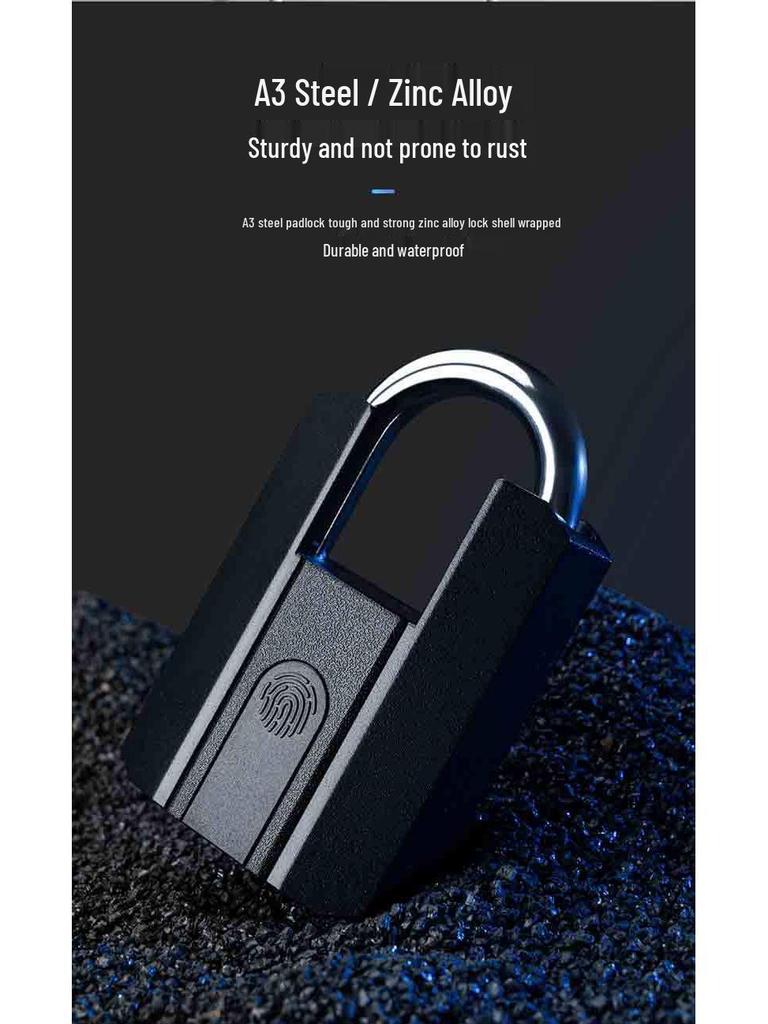 Großes wasserdichtes Bluetooth-Fingerabdruck-Vorhängeschloss für Gepäck, Schränke und Schubladen