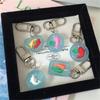 Adorable Glowing Aquarium Keychain Resin Art Keyring For School Supplies Gift Night Light Fishbowl Key Chain
