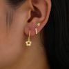 3 Pcs Exquisite Zircon Heart Earrings Set for Women Fashion Gold Plated Unique Cartilage Earring Piercing Daily Jewelry Gifs New