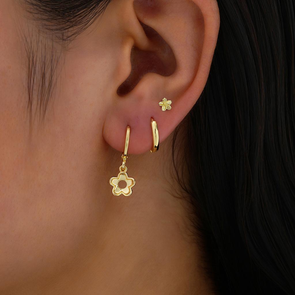 3 Pcs Exquisite Zircon Heart Earrings Set for Women Fashion Gold Plated Unique Cartilage Earring Piercing Daily Jewelry Gifs New