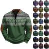 Men's Print Western Pullover Sweatshirt Pattern Long Sleeve Top