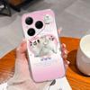 For Huawei Pura 80 70 Pro Plus Ultra Honor X6C 8C Phone Bags Cute Big Eyed Black Cat Patterns Luxury Transparent Lens Protection Case For Huawei Shell
