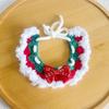 Knitted Christmas Scarf for Dogs & Cats - Cute Red & Green Pet Bib
