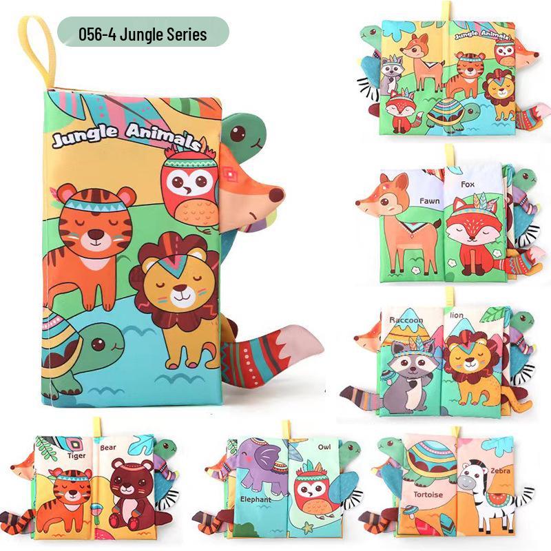 Cartea de pânză senzorială pentru bebeluși: Temă Ocean & Pădure