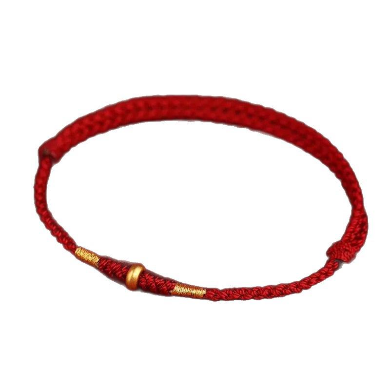 Zodiac Red String Bracelet: Handwoven Luck-Charm, Safety Buckle Anklet for Men & Women