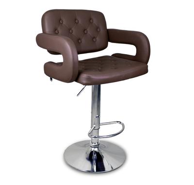 JUST SIT VINCI Braun - Barhocker mit Rückenlehne und Armlehnen