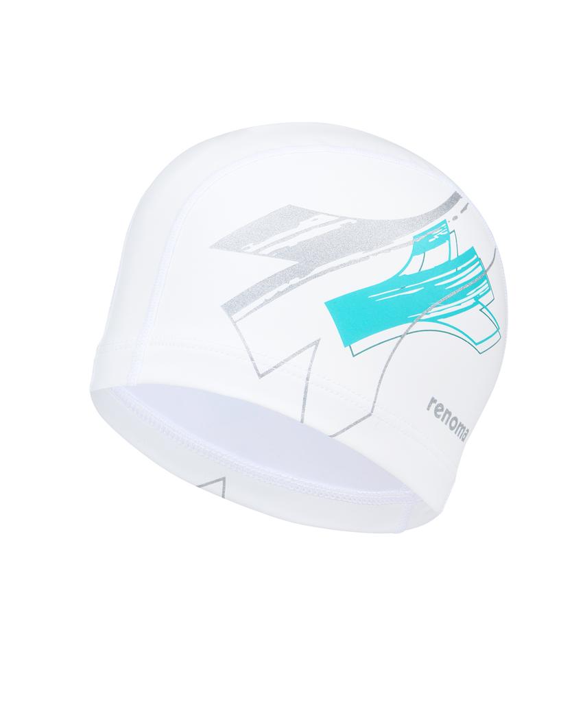 Lenomasuyeongbog Adult Geometric Urethane Coated Swim Cap White Ro-Rc2G723-Wh