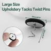 25 Pcs Bed Skirt Pins 0.8" Upholstery Tacks Twist Pins Headliner Pins for Bedskirts Slipcovers Armrest Covers and Upholstery. (White, 25)