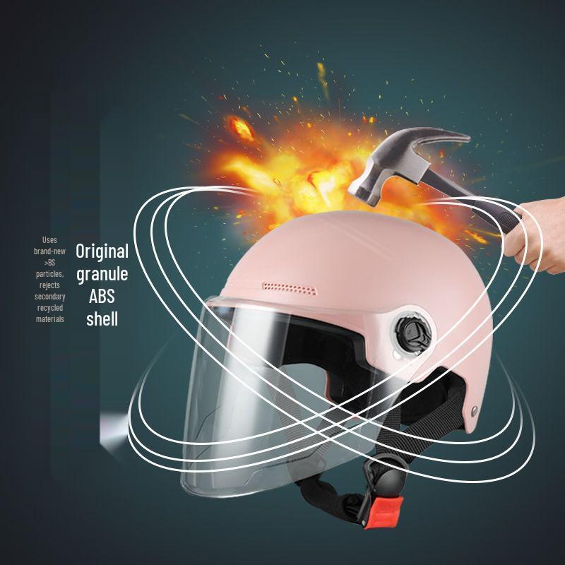 Universal Electric Vehicle Half Helmet: All-Season Sun Protection for Men & Women