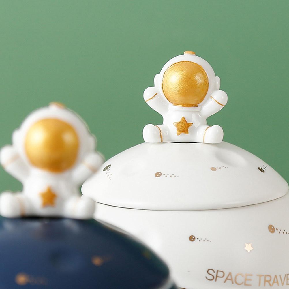 1Set Space Astronaut Mug Cartoon Ceramic Cup Practical Long Lasting Unique Gift Friends Home Decor Cartoon Ceramic Mug