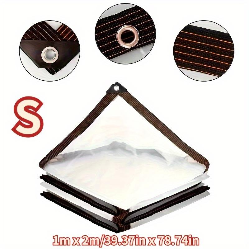 

1 шт. Прозрачный водонепроницаемый брезент с уплотнительным кольцом - Непромокаемый уличный садовый чехол для патио, курятника, навеса для крыльца и кемпинга