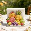 Wooden Napkin Holder, with High-Definition UV Printing Cartoon Design, Stable Base Napkin Dispenser for Kitchen Dining Table