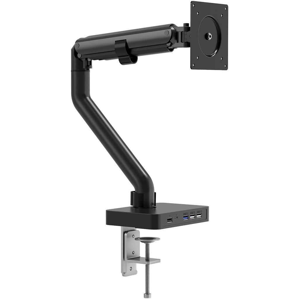 ZepSon Monitor Arm with USB Hub Gas Spring Monitor 9kg Load VESA Standard Adjustment Screen USB Hub & Type-C Charging, Type-Up Stand, 32-inch