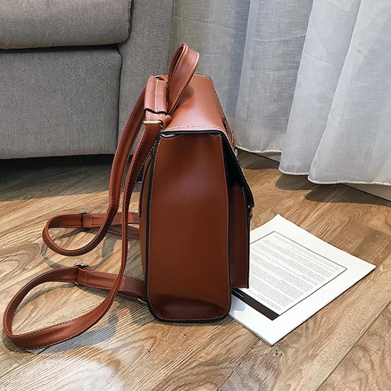 IELGY preppy style PU fashion backpack for women