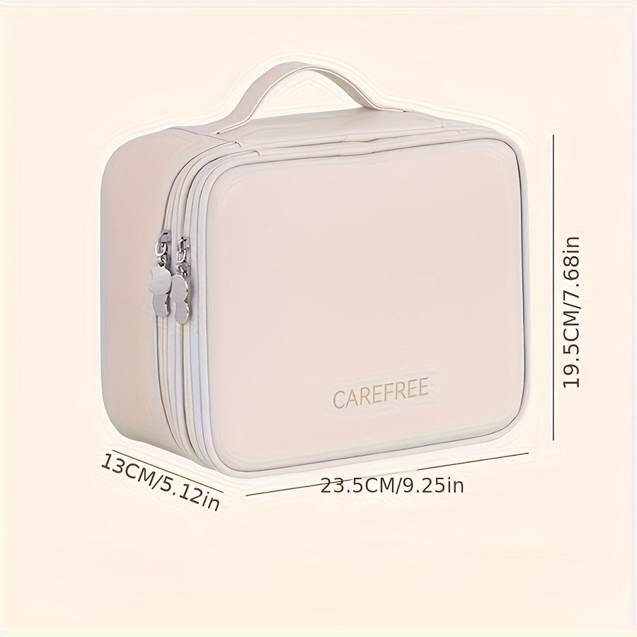 Large Capacity Cosmetic Bag Makeup Toiletries Organizer PU Leather Portable Travel Toiletry Pouch Women Makeup Storage Bag