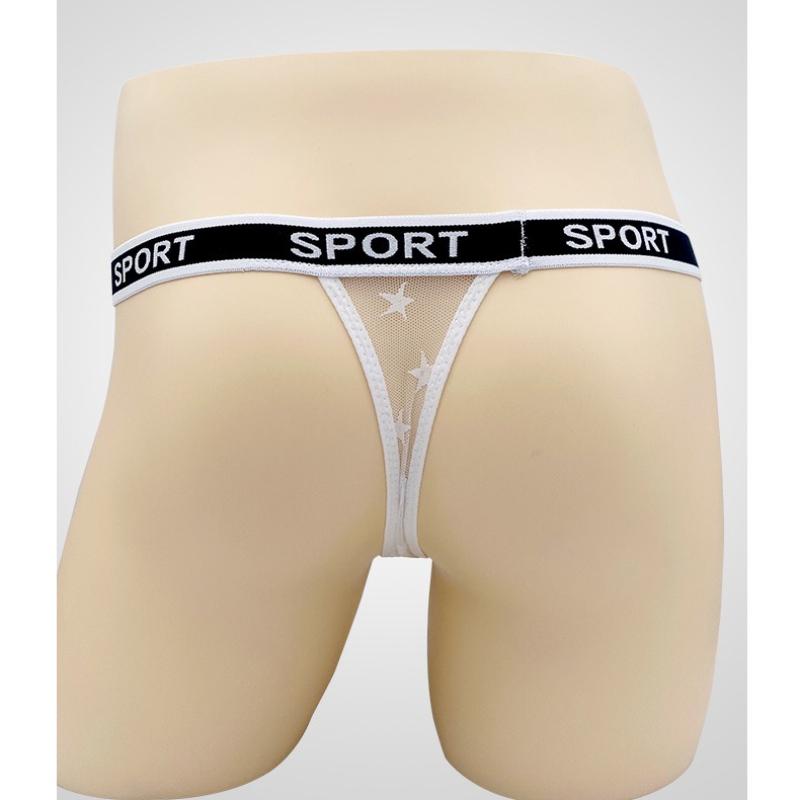 Sexy Floral Lace Mini Thong Men Sissy Lingerie See Through Bugle Pouch G-String Exotic Breathable Crossdress Rhinestone Undies