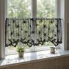 Dark Style Halloween Spider Curtain Translucent Soft Halloween Tablecloth Hand Washable Spider Web Table Runner Party