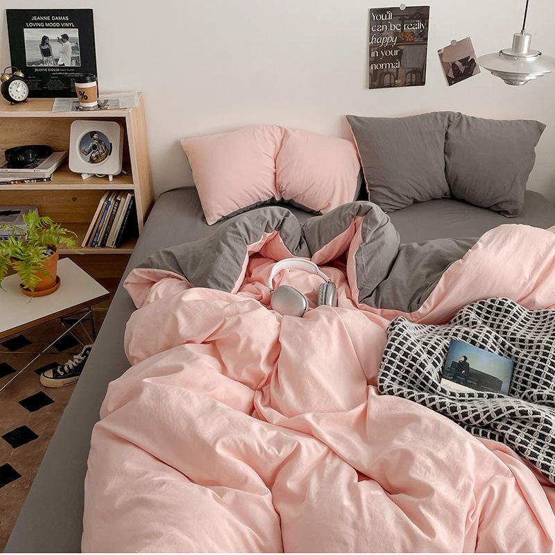 Class A Maternal And Infant Grade Colorable Bed Four-Piece Quilt Cover Student Bed Sheet House 3Pcs Set Factory