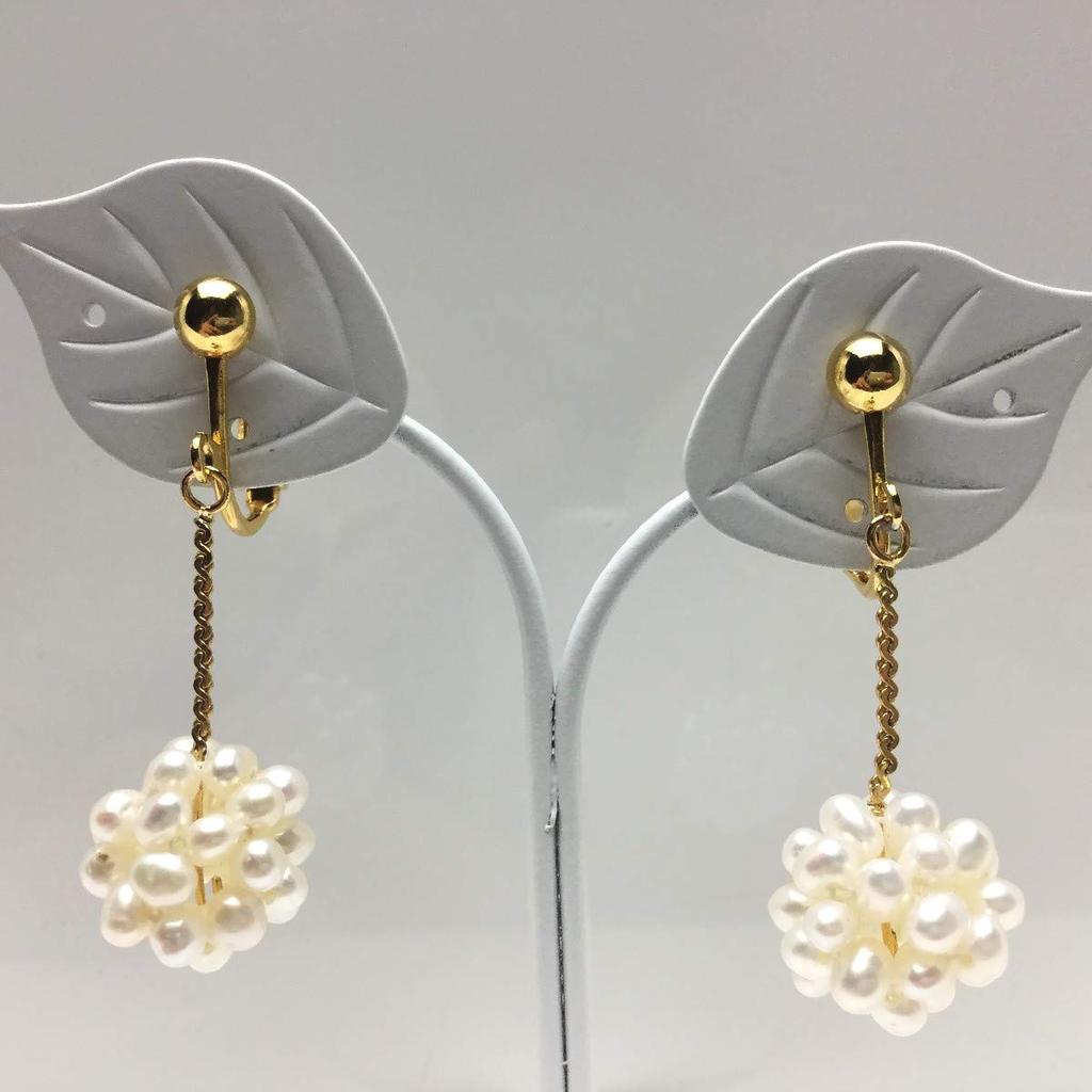 Isowa Pearl pearl specialty store Isowa Freshwater pearl 69213 (Ise-Shima Pearl) earrings, approx. 3mm, white, brass,