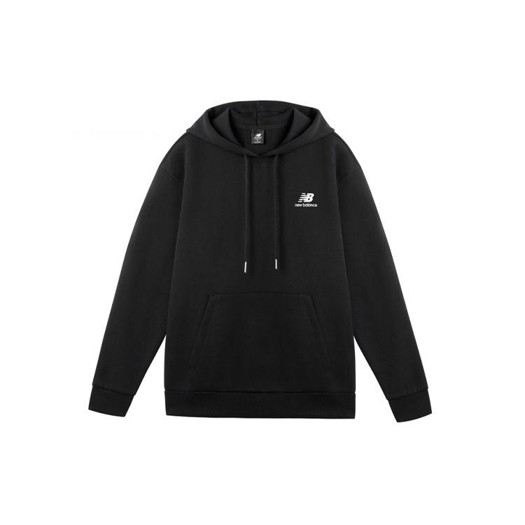 New Balance Logo Print Hoodie Asia Sizing  Black White  Men s AMT11308-BK S