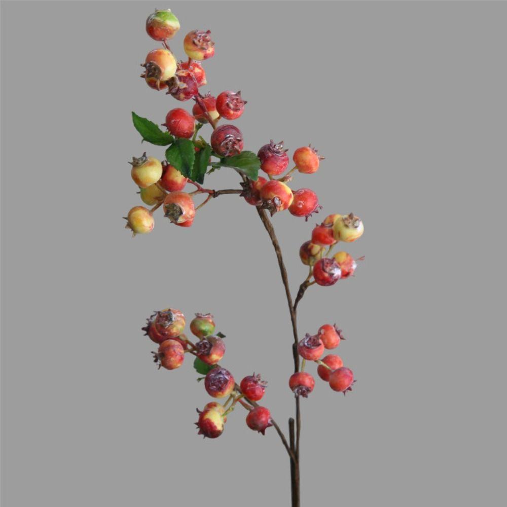 Plastic Christmas Blueberry Fruit Branches Realistic Elegant Simulation Foam Red Berry Handmade Fake Plants